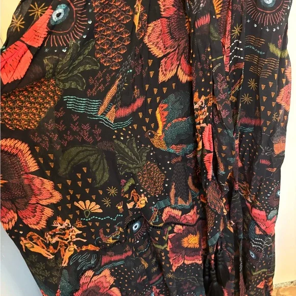 FARM Rio Black and Orange Flutter Sleeve Maxi Sundress - Picture 7 of 11